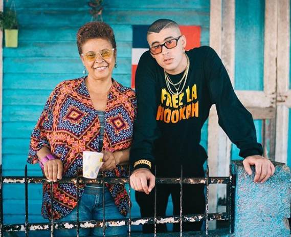 Bad Bunny with his mother, Lysaurie Ocasio