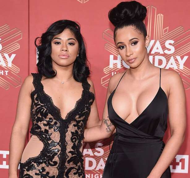 Cardi B with her younger sister, Hennessy Carolina Almanzar