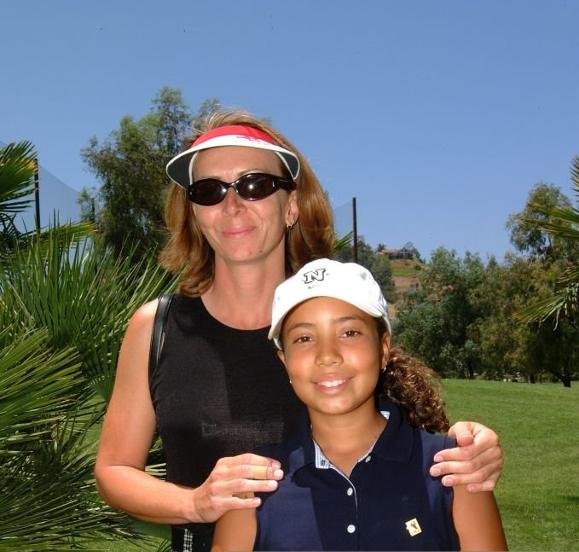 Cheyenne Woods with her mother, Susan Woods
