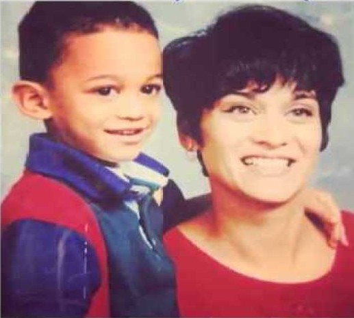 Jordan Clarkson with his mother, Annette Davis in young age