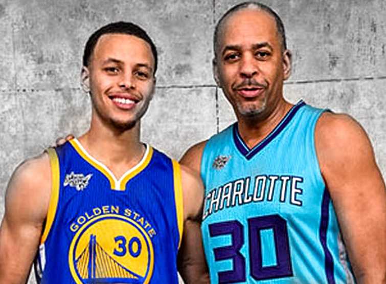 Steph Curry with his father, Dell Curry