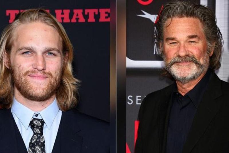 Wyatt Rusell with his father, Kurt Russell