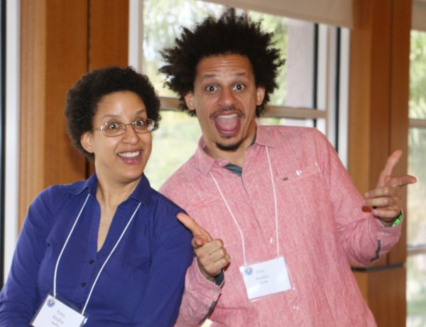 Eric Andre having fun with his sister, Amy Andre