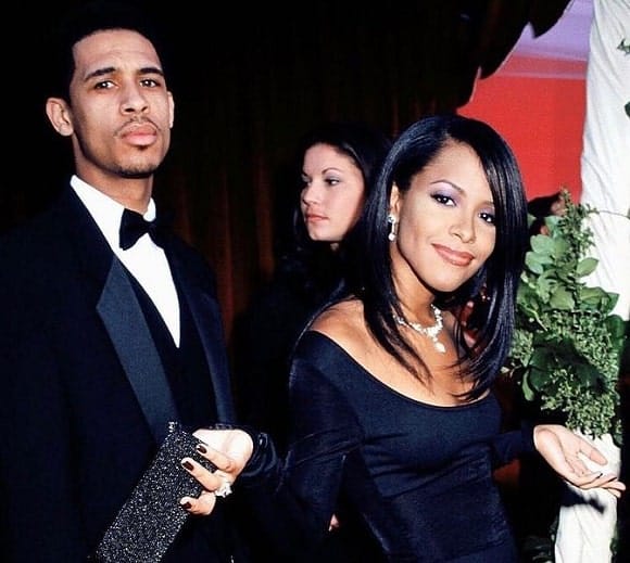 Image of Aaliyah with her brother, Rashad Haughton