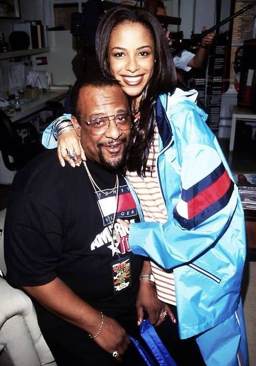 Image of Aaliyah with her father, Michael Haughton
