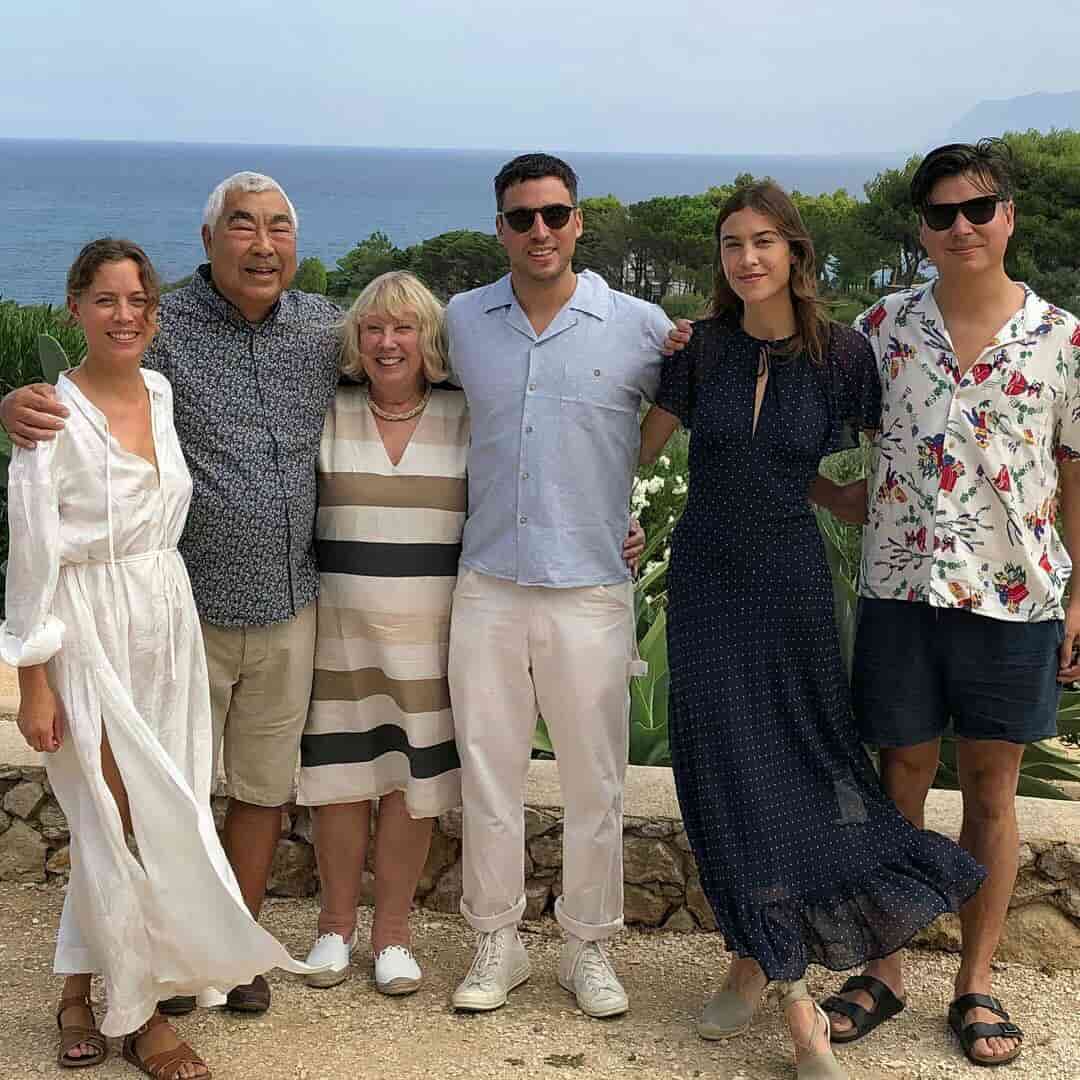 Image of Alexa Chung with her family