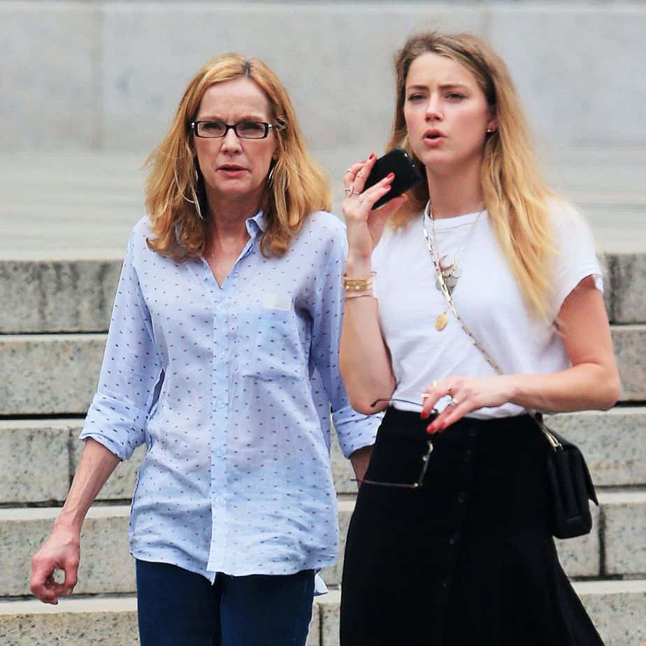 Image of Amber Heard with her mother, Paige Heard