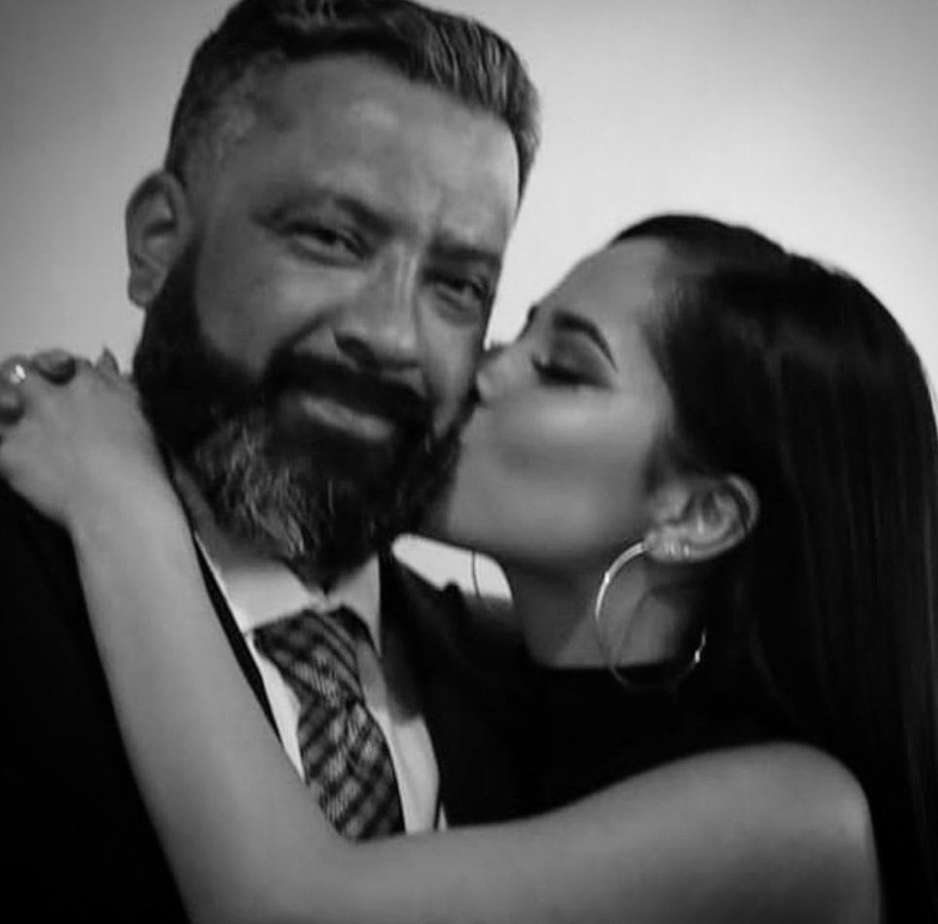 Image of Becky G with her father, Francisco Gomez