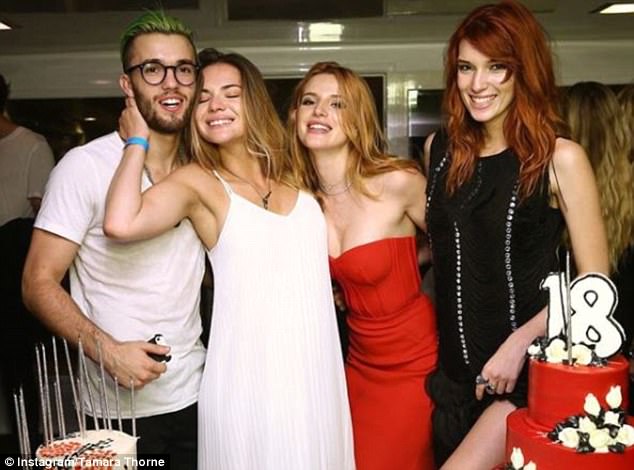 Image of Bella Thorne with her siblings, Dani, Kaili, and Remy Thorne