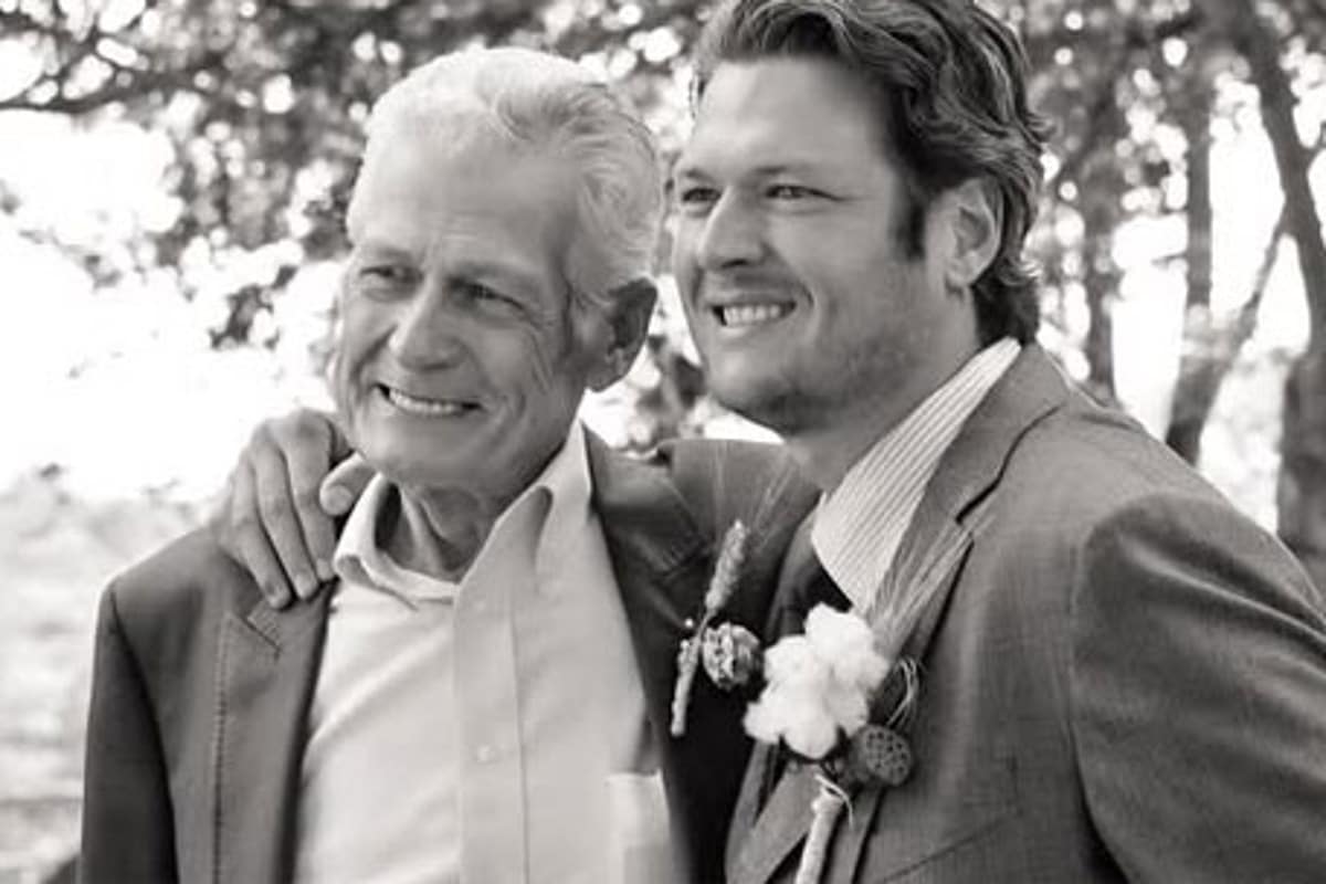 Image of Blake Shelton with his father, Richard Shelton