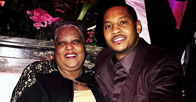 Image of Carmelo Anthony with his mother, Mary Anthony