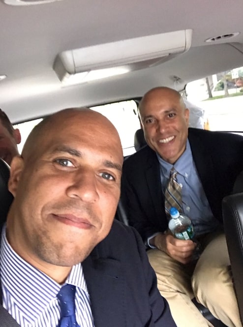 Image of Cory Booker with his brother, Cary Booker II