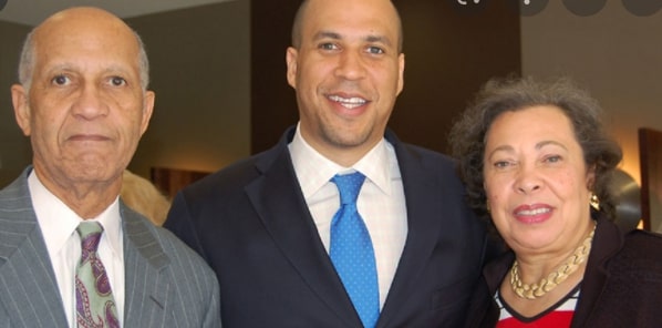 Image of Cory Booker with his parents, Cary and Carolyn Booker