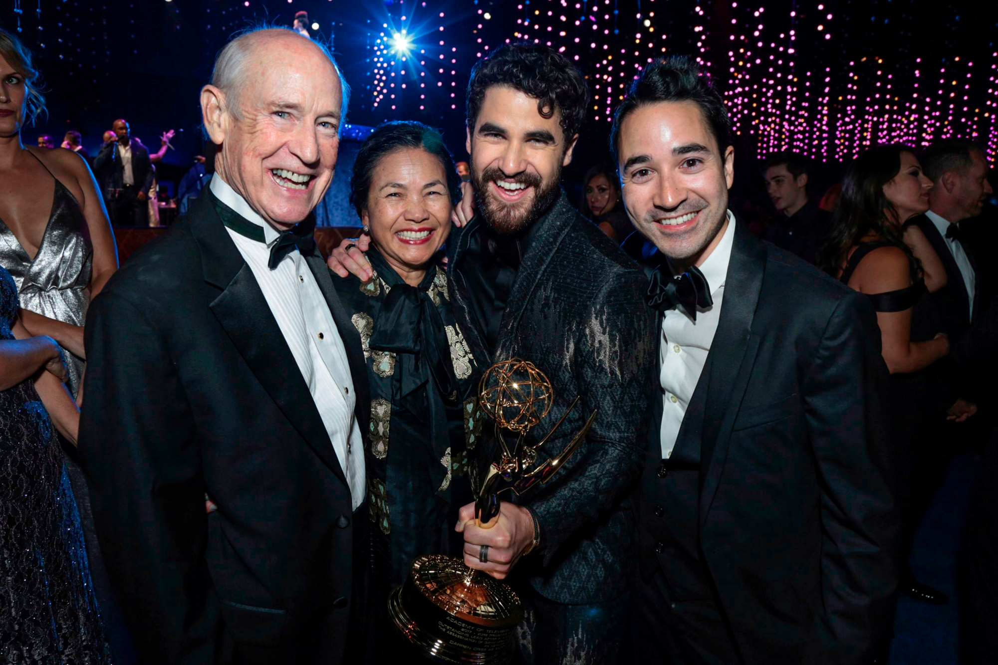 image of Darren Criss with his family