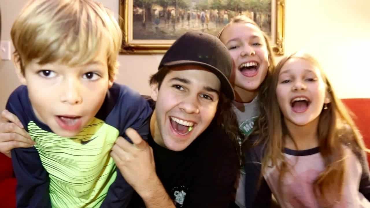 Image of David Dobrik with his siblings
