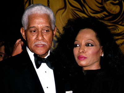 Image of Diana Ross with her father, Fred Ross, sr.