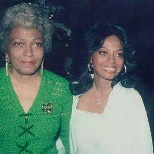 Image of Diana Ross with her mother, Ernestine Moten