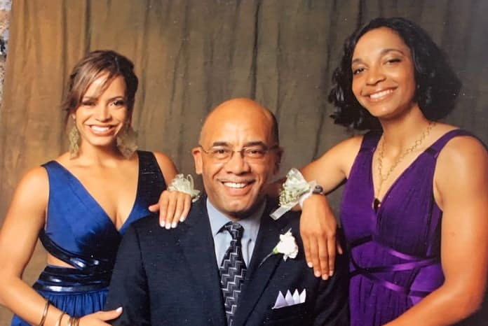 Image of Elle Duncan with her father, Clarke Duncan, and sister, Kelli Duncan