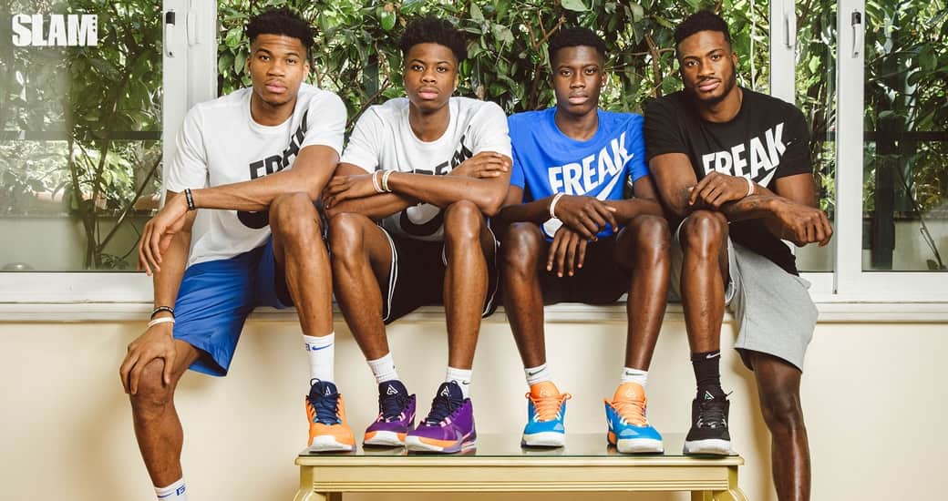 Image of Giannis Antetokounmpo with his siblings
