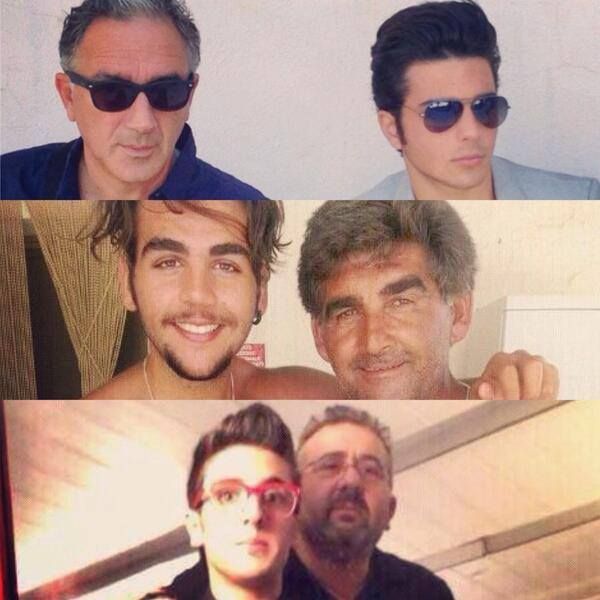 Image of Il Volo members with their fathers