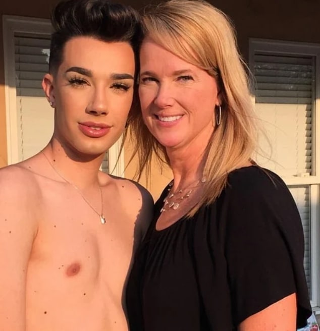 Image of James Charles with his mother, Christie Dickinson