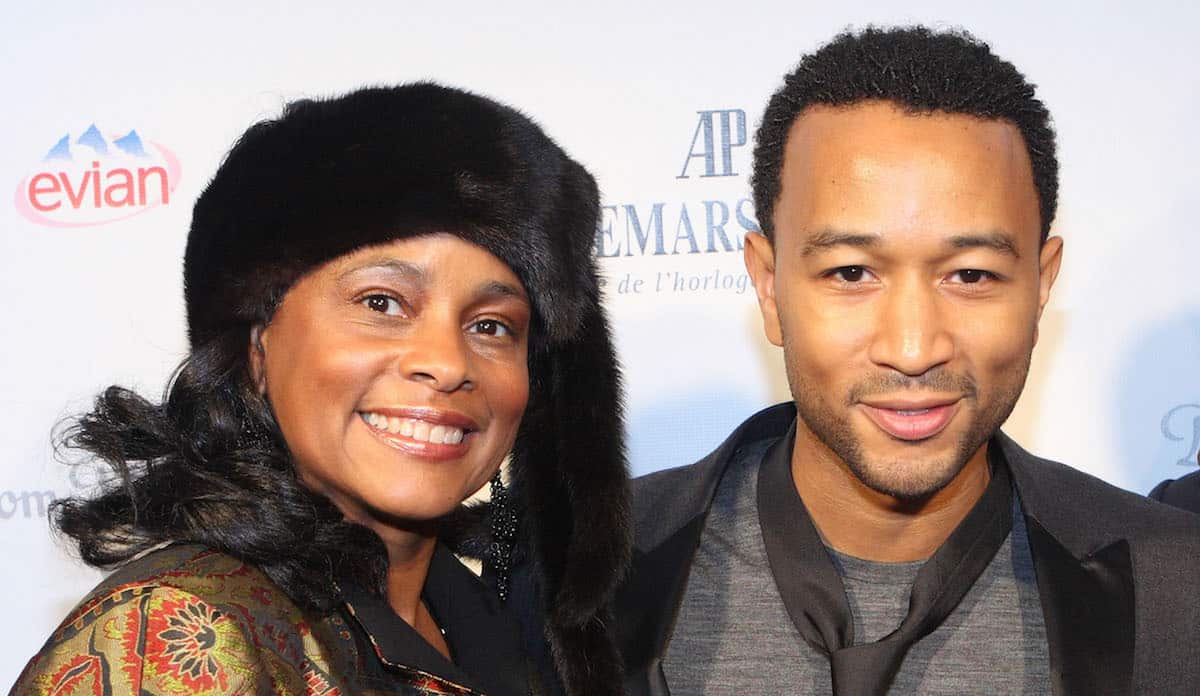 Image of John Legend with his mother, Phyllis Stephens