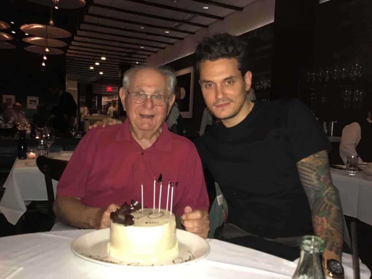 Image of John Mayer with his father, Richard Mayer