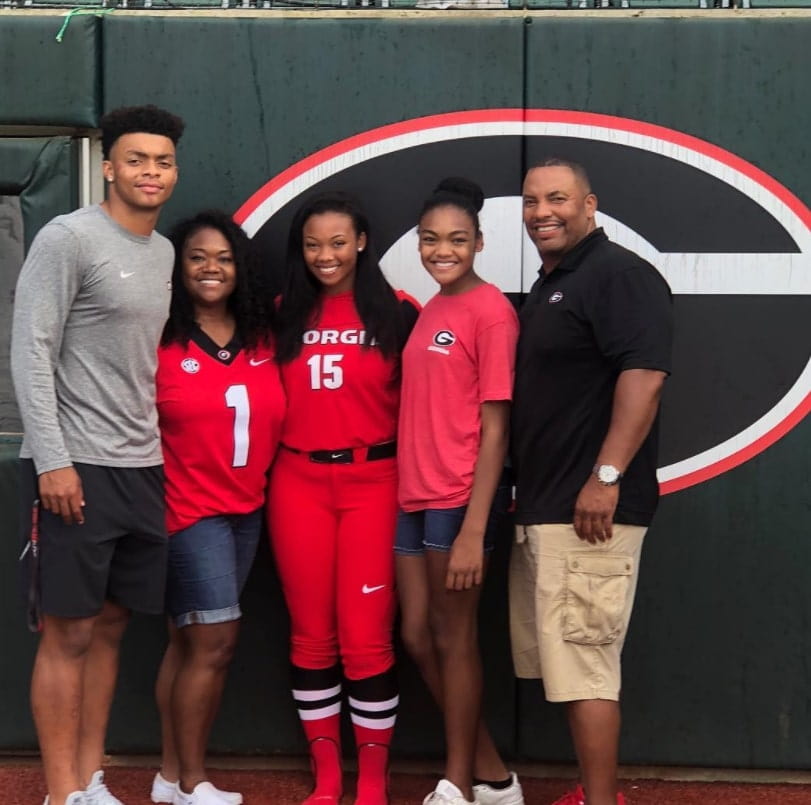Image of Justin Fields with his family