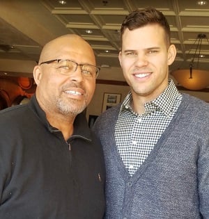 Image of Kris Humphries with his father, William Humphries