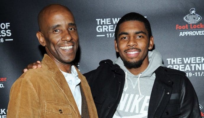Image of Kyrie Irving with his father, Drederick Irving