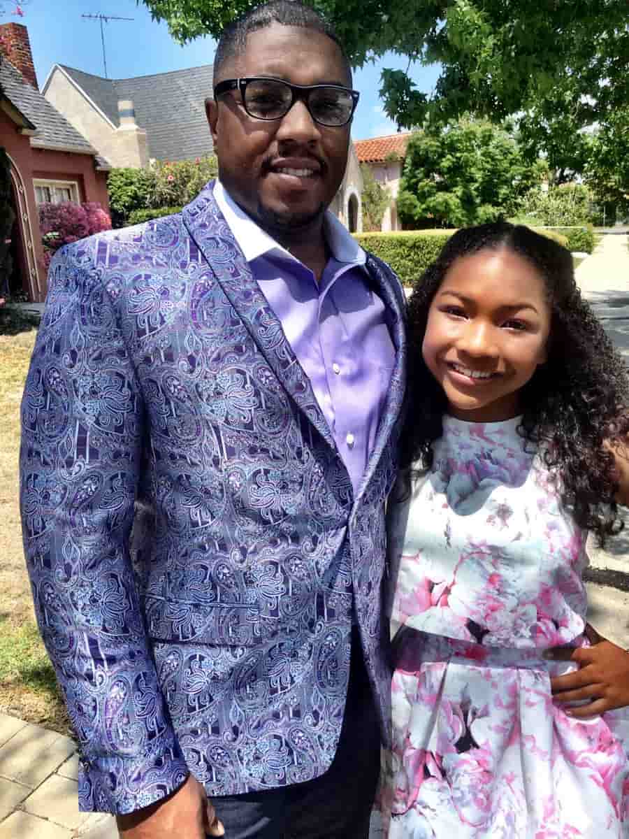 Image of Laya DeLeon Hayes with her father, Kevin Hayes