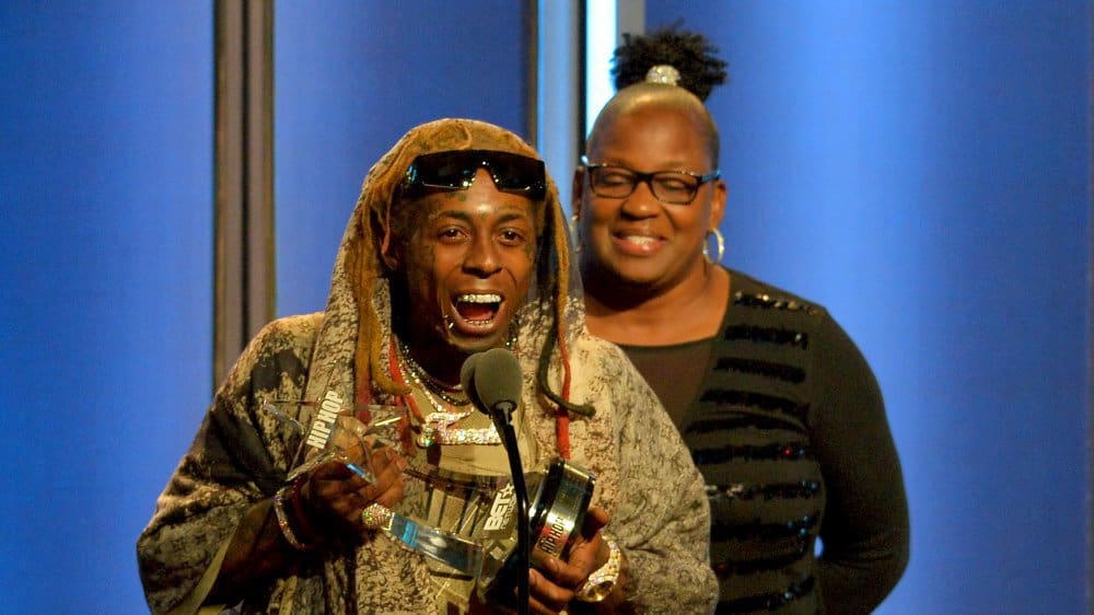 Image of Lil Wayne with his mother, Jacida Carter