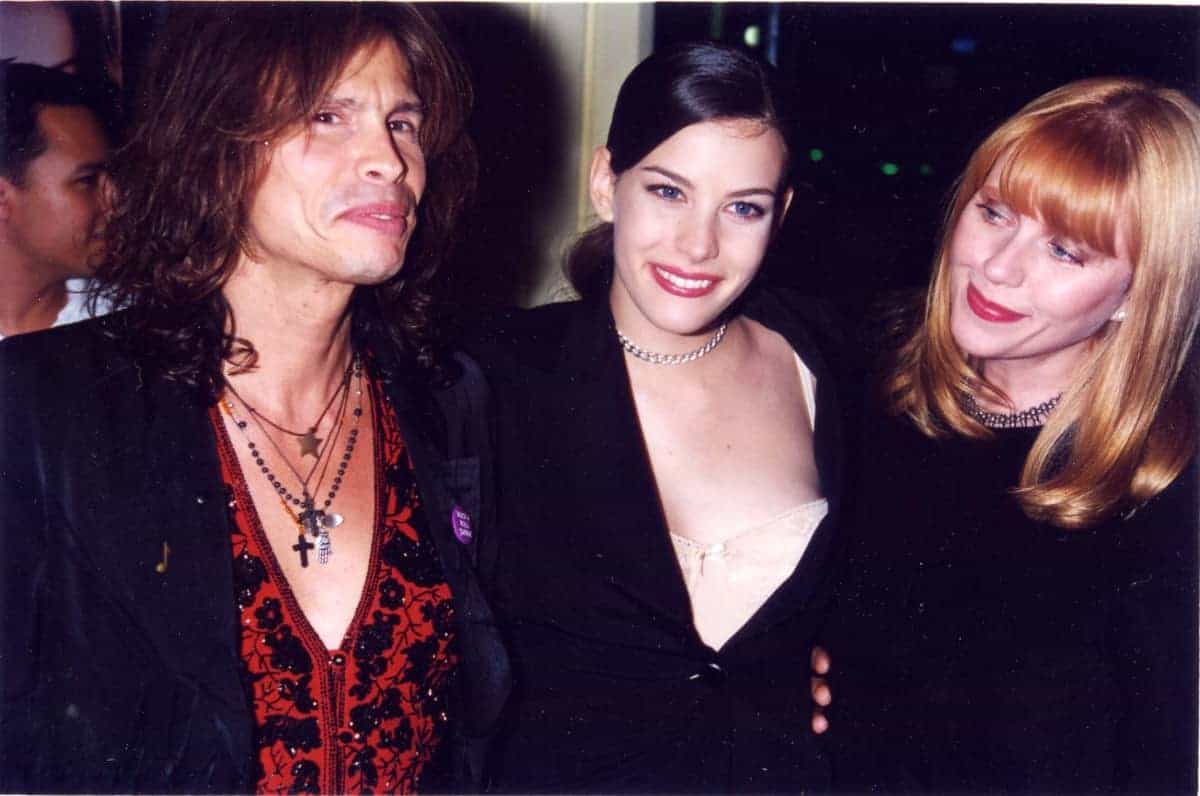 Image of Liv Tyler with her parents, Bebe Buell and Steven Tyler
