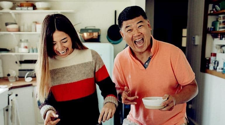 Image of Molly Yeh with her Father 