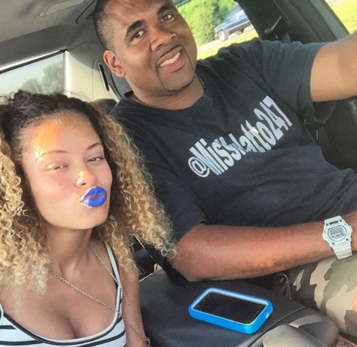 Image of Mulatto with her father, Shayne Stevens