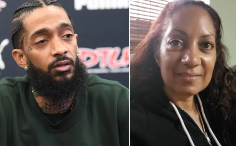 Image of Nipsey Hussle and his mother, Angelique Smith