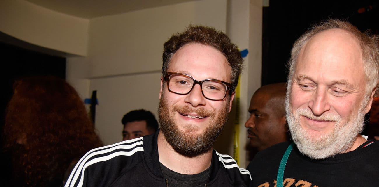 Image of Seth Rogen with his father, Mark Rogen