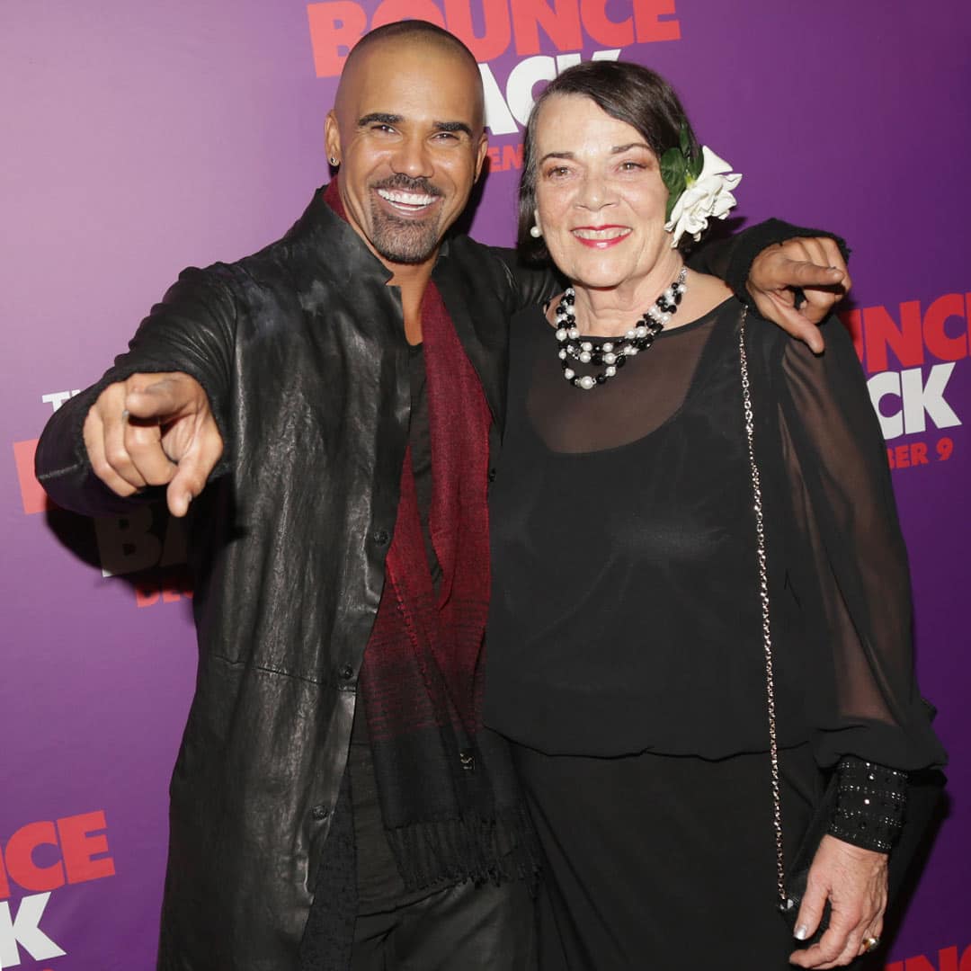 Image of Shemar Moore with his mother, Marilyn Joan Wilson Moore