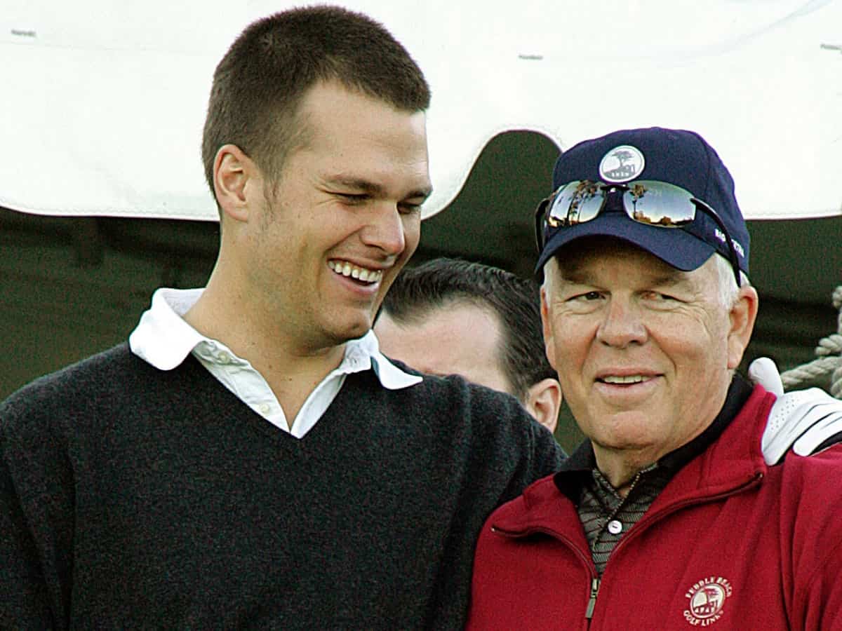 Image of Tom Brady with his father, Tom Brady Sr.