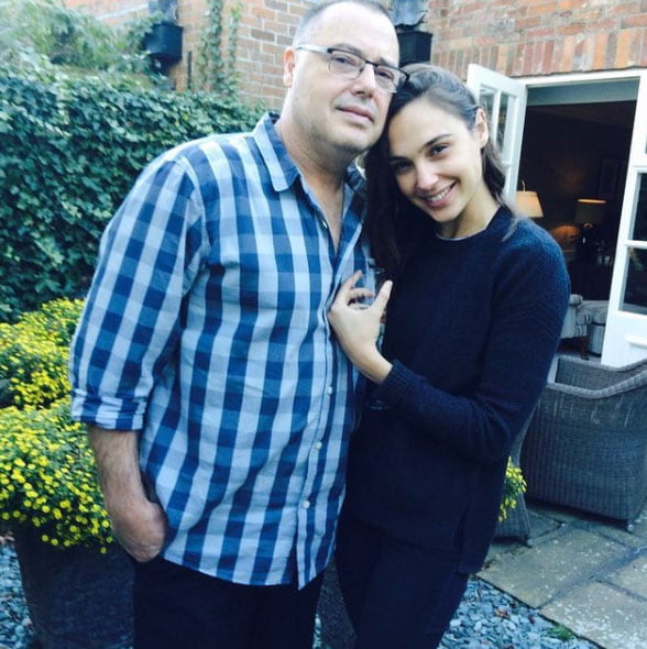 Image of Gal Gadot with her father, Michael Gadot