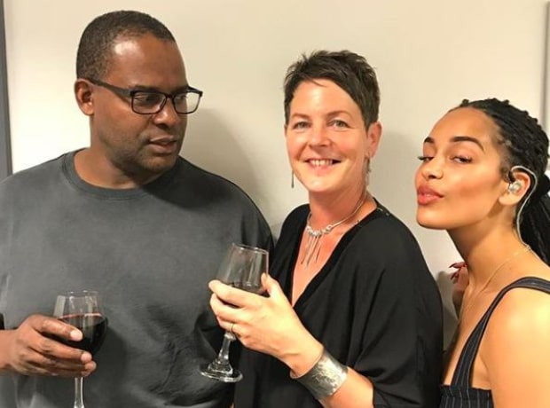 Image of Jorja Smith with her parents, Peter and Jolene Smith