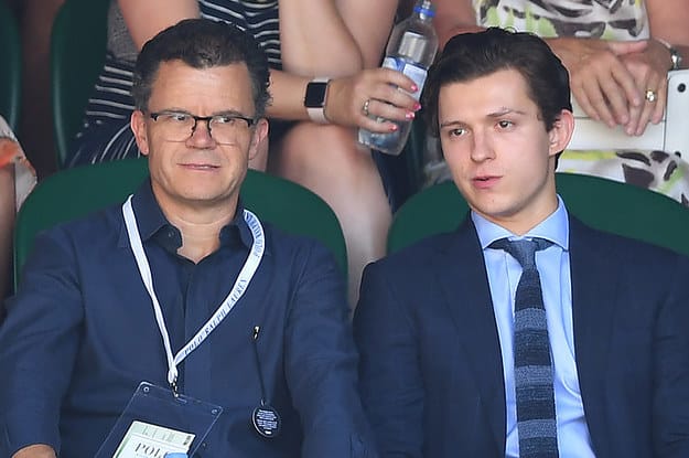 Image of Tom Holland with his father Dominic Holland 