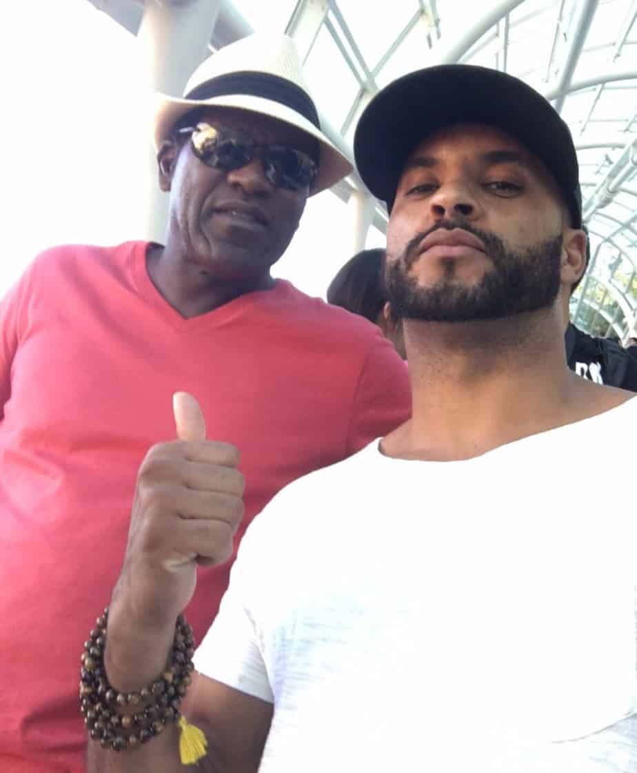 Image of Ricky Whittle with his father, Harry Whittle