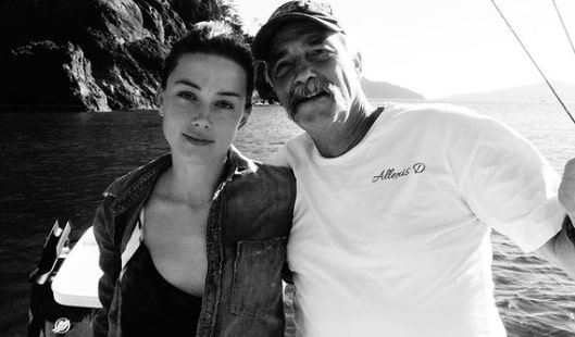 Image of Amber Heard with her father, David Clinton Heard