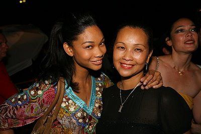 Image of Chanel Iman with her mother, China Robinson