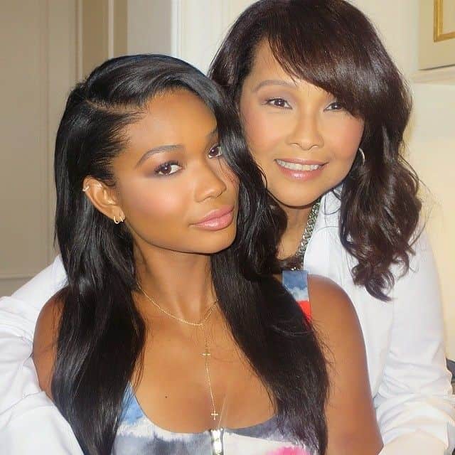 Image of Chanel Iman with her mother, China Robinson