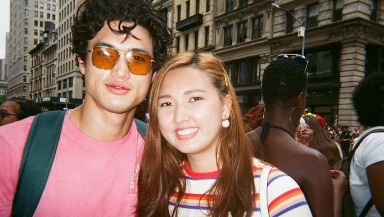 Image of Charles Melton with his sister, Tammie Melton
