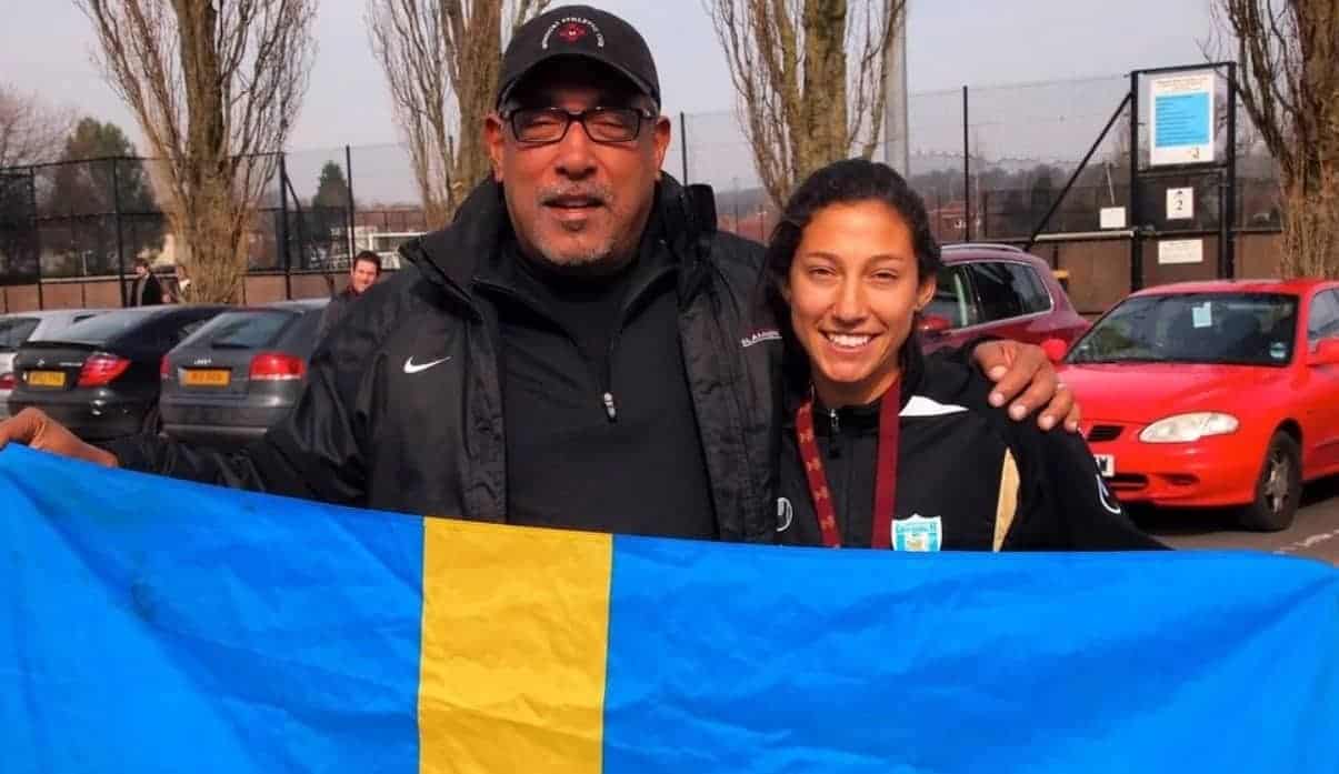 Image of Christen Press with his father, Cody Press