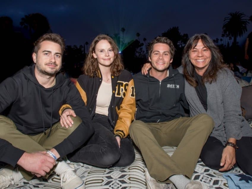 Image of Dylan O'Brien with his mother, and sister, Lisa O'Brien