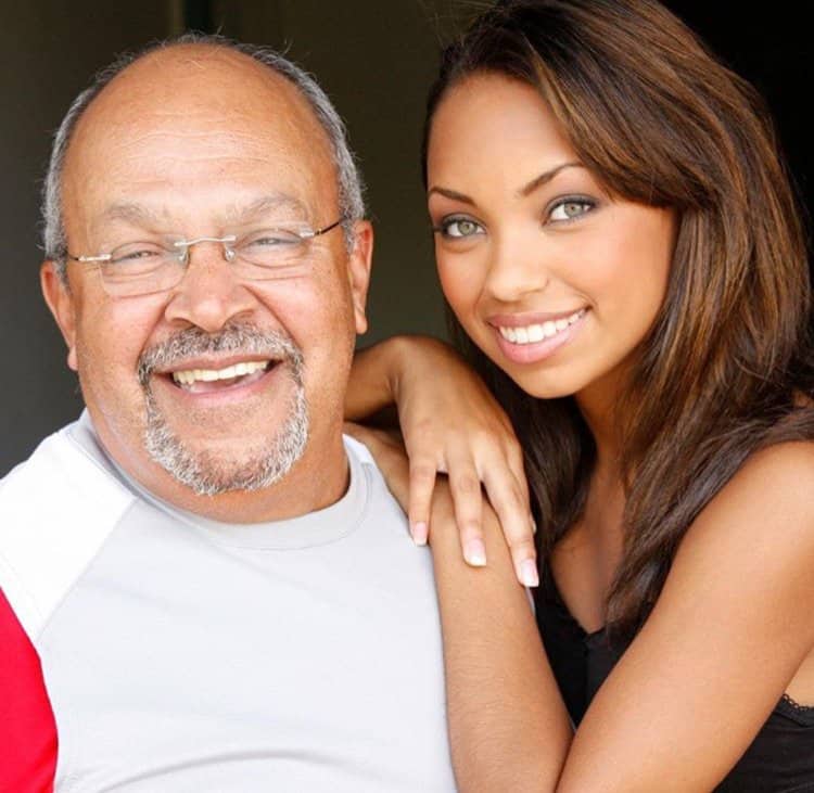 Image of Logan Browning with her father, Larry Browning